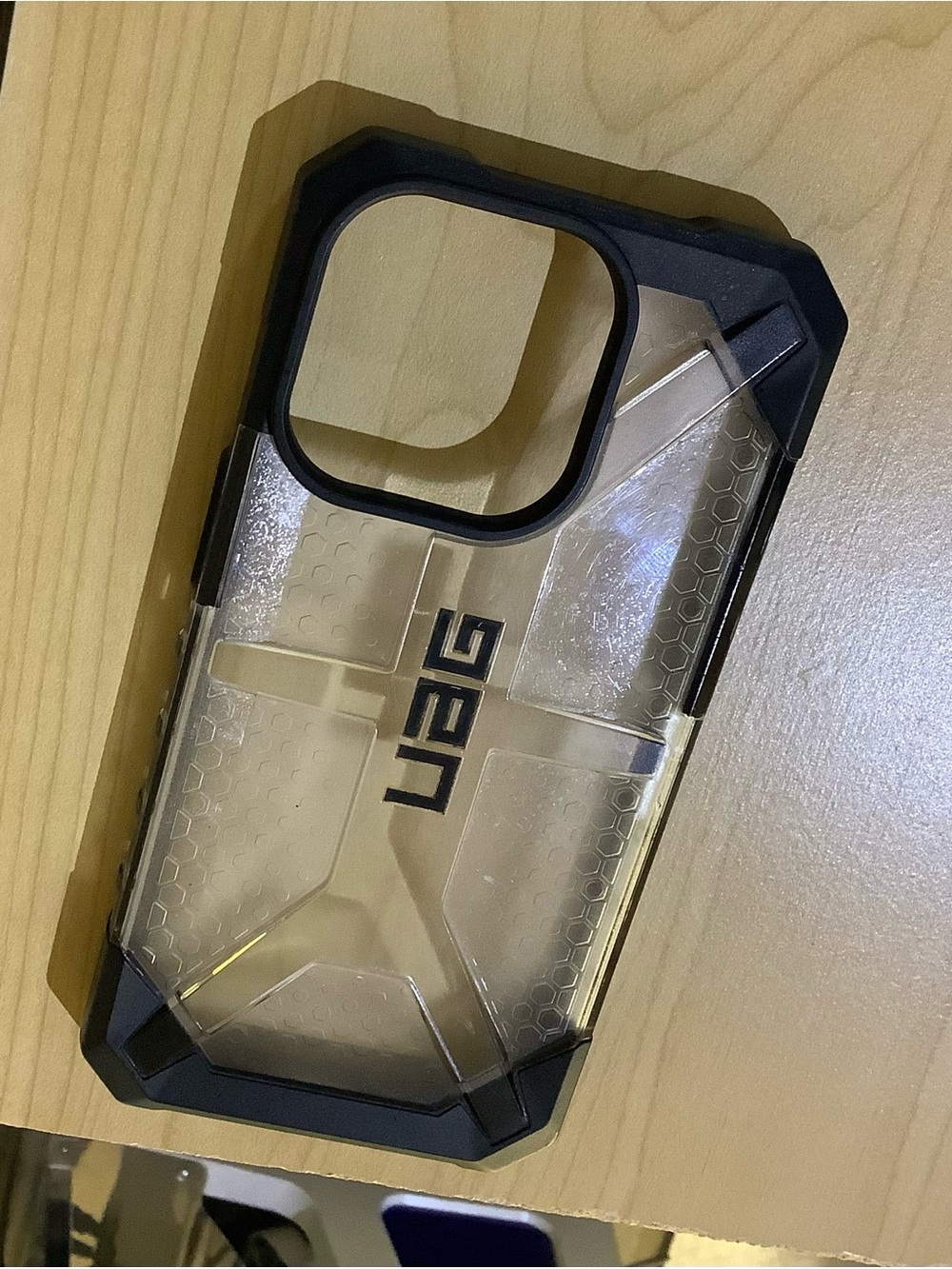 UAG Clear Protective Phone Case with Black Bumper - Translucent Clear/Black